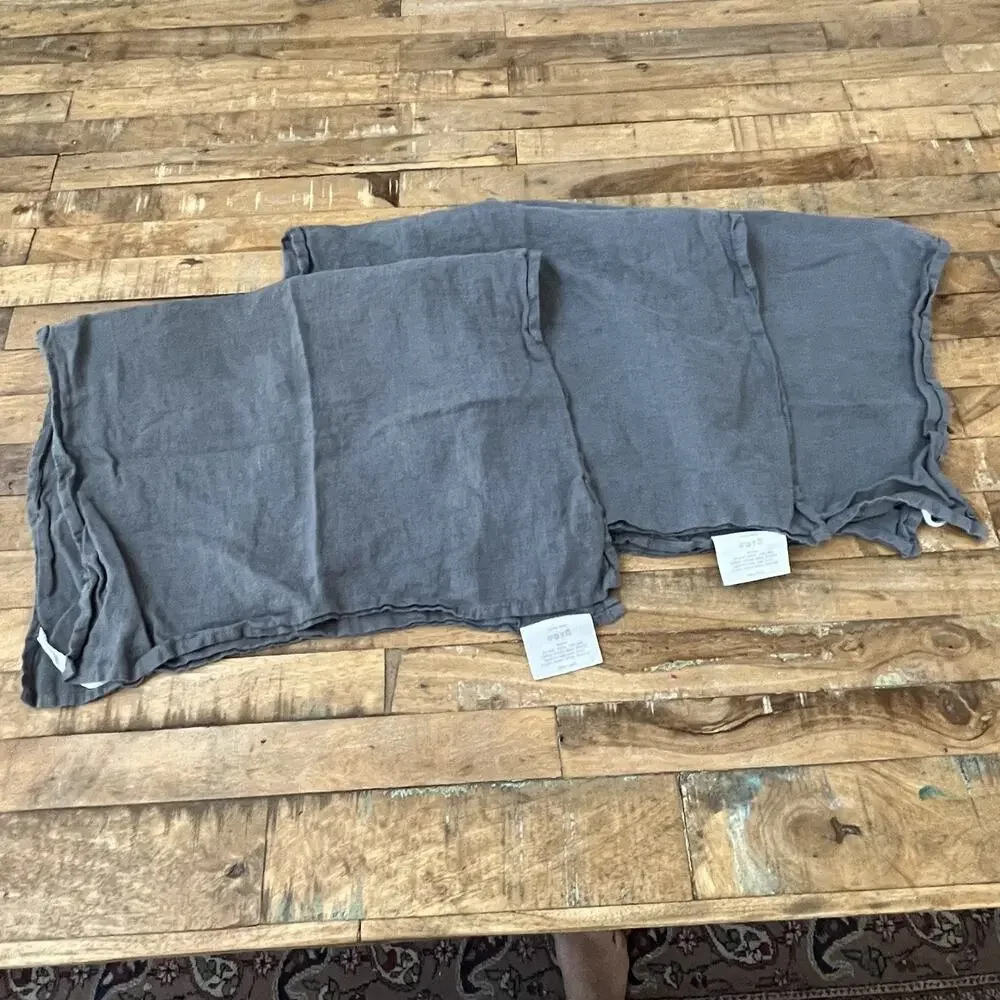 Southern Living Gray Kitchen Towels Set of 3 100% Linen 20